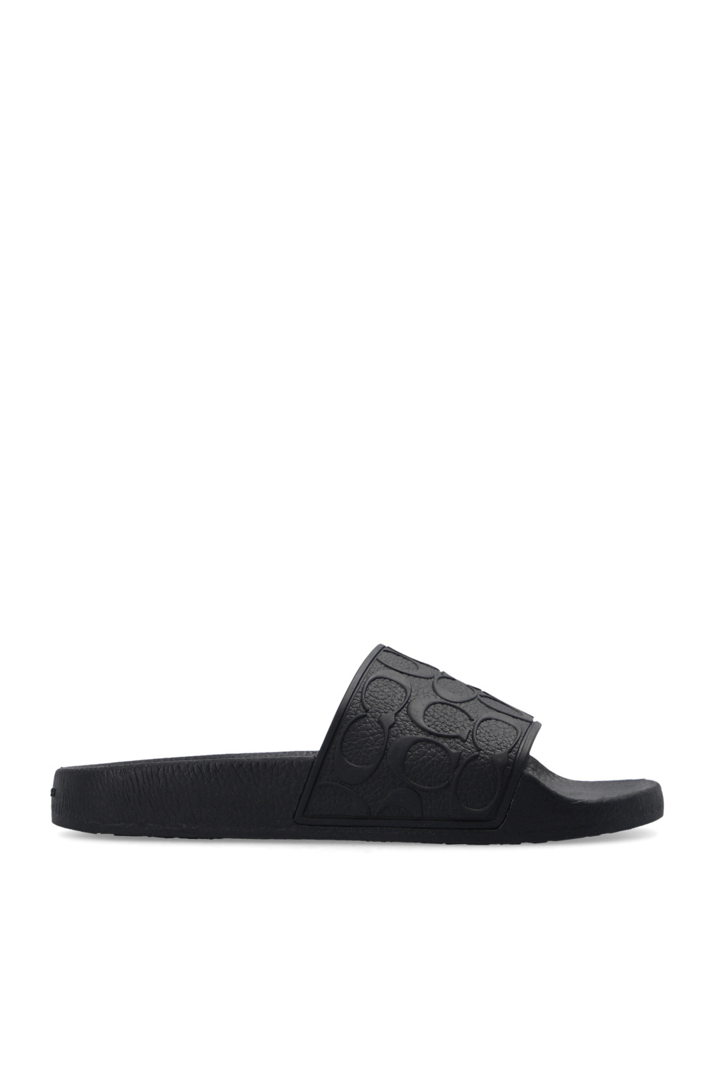 IetpShops Ghana Black Slides with monogram Coach sandals coach